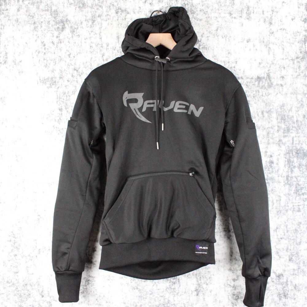 RAVEN Moto Larica Womens Size M Hoodie Black Armored Series Padded